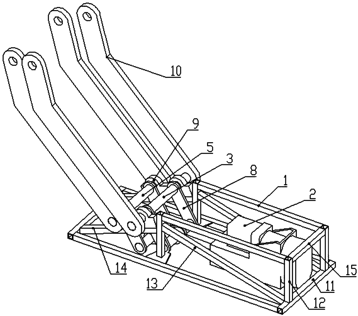 Lifting and translation system of a bomb-loaded vehicle