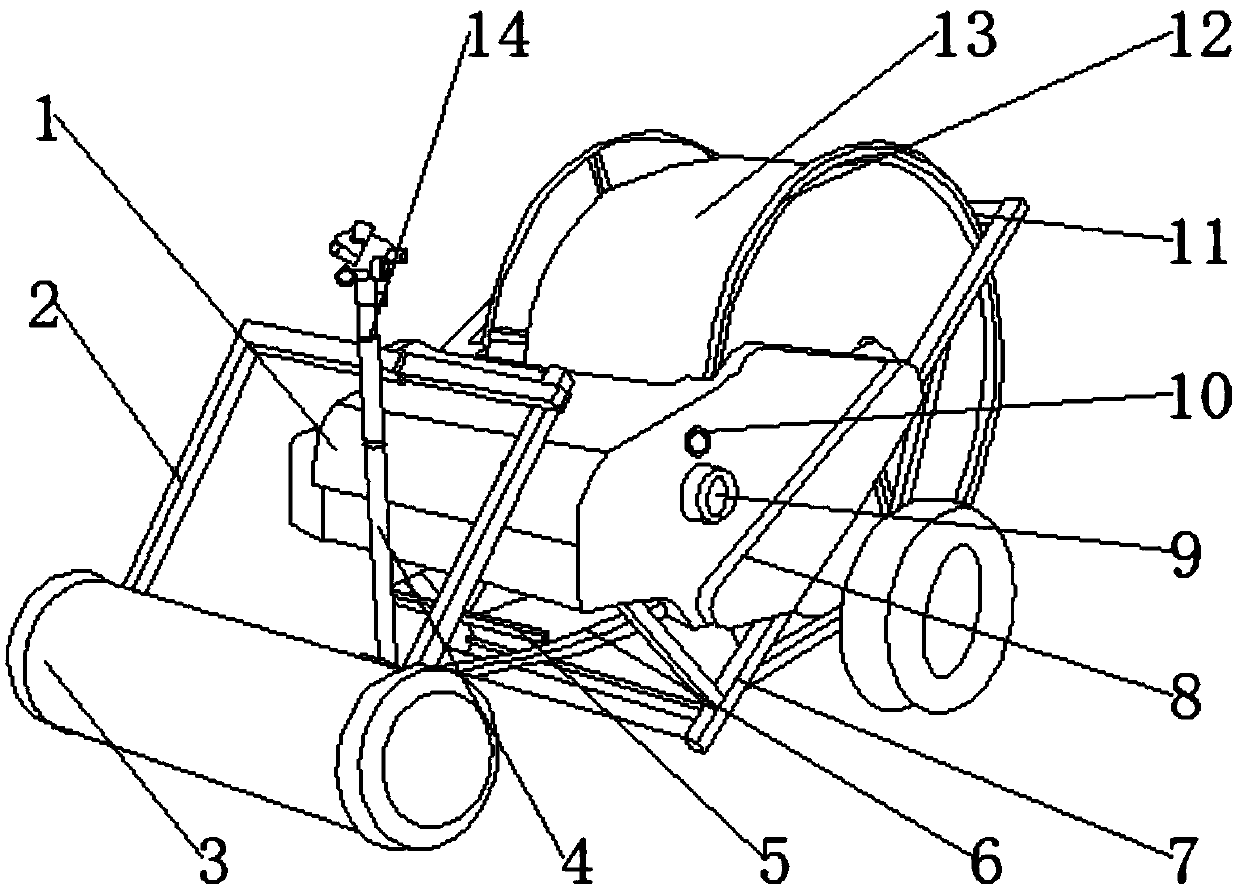 Agricultural irrigation trolley