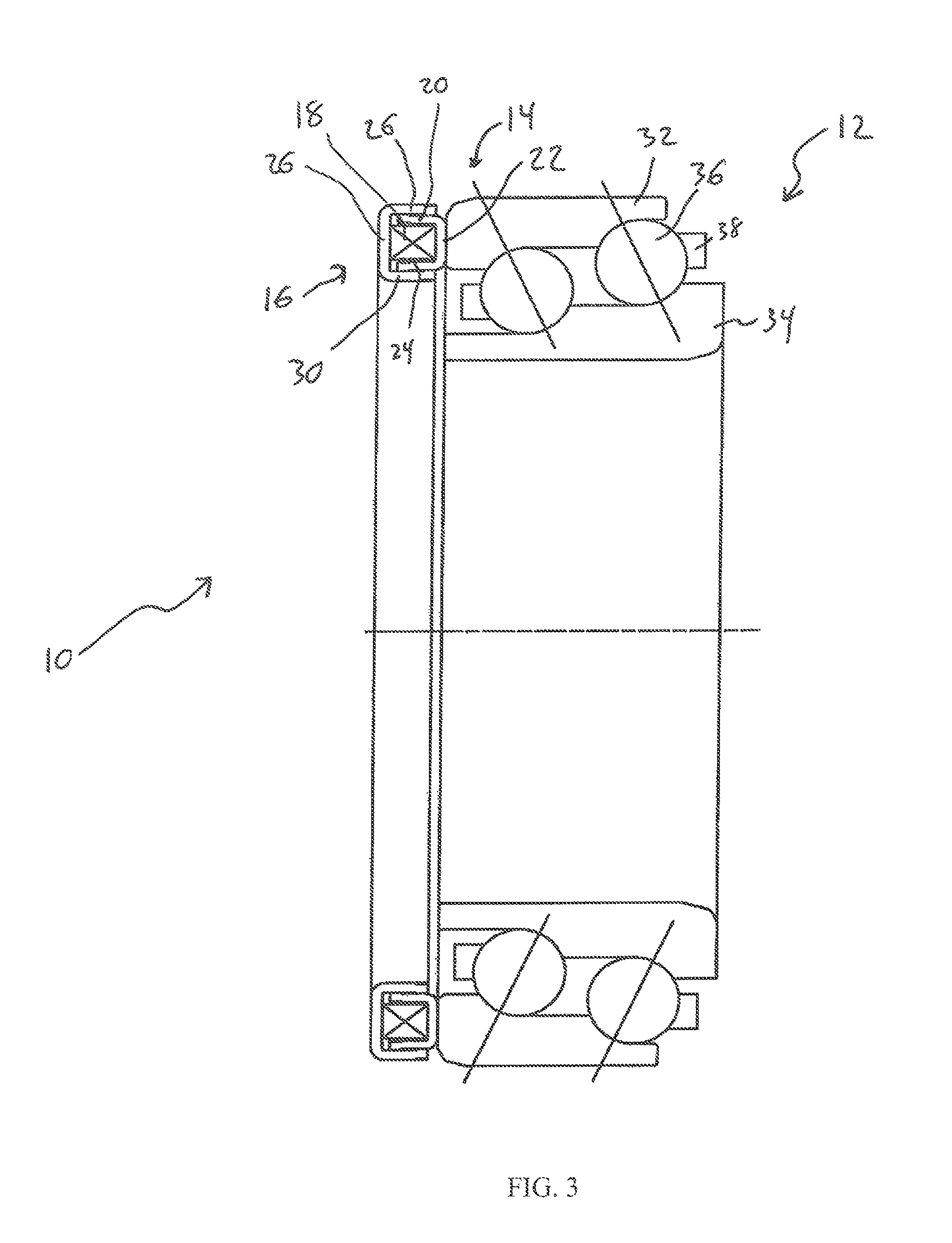 Thermal compensation element with wave spring