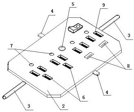 Computer desk with socket provided with network lightning arrester