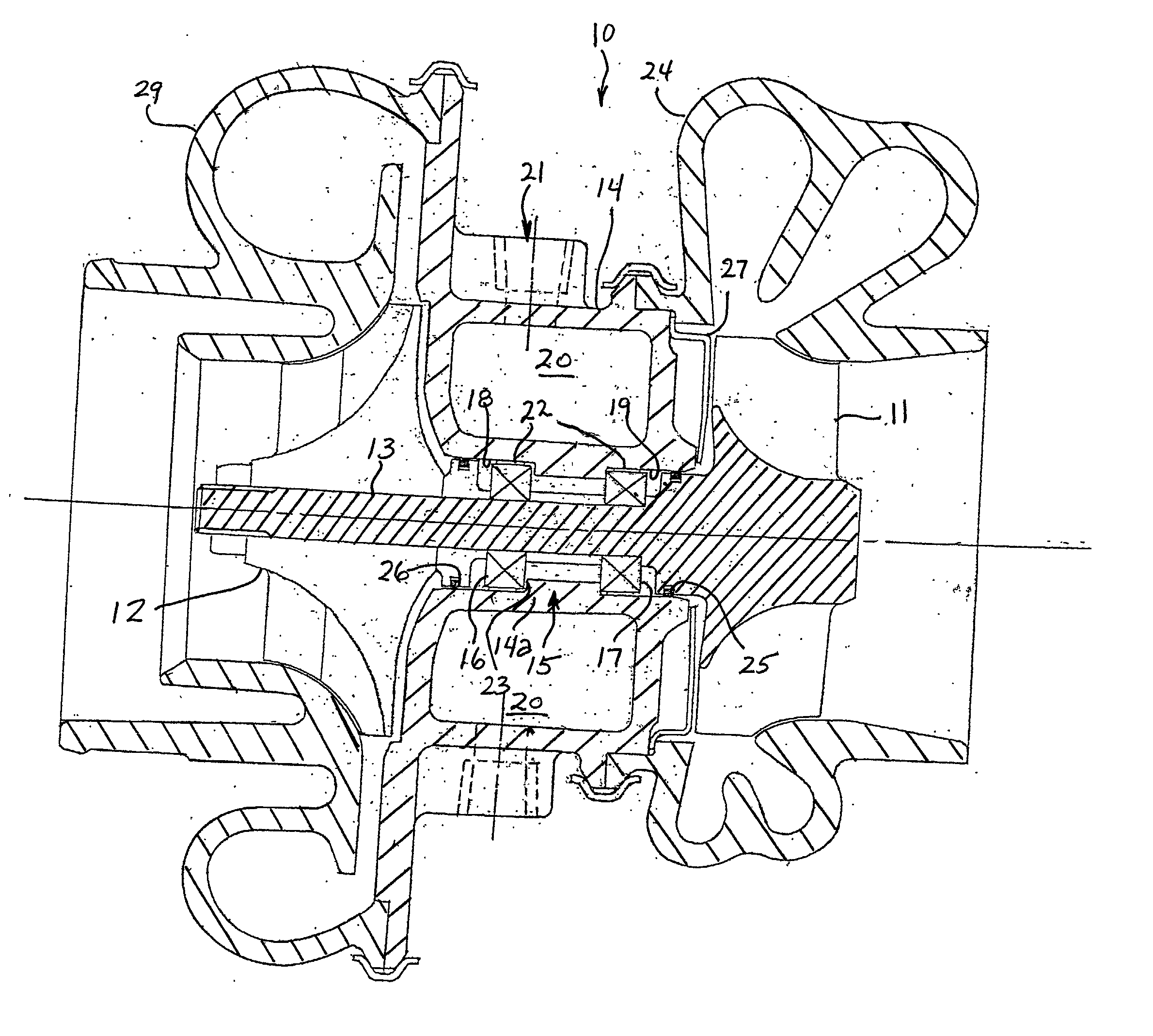 Compact turbocharger