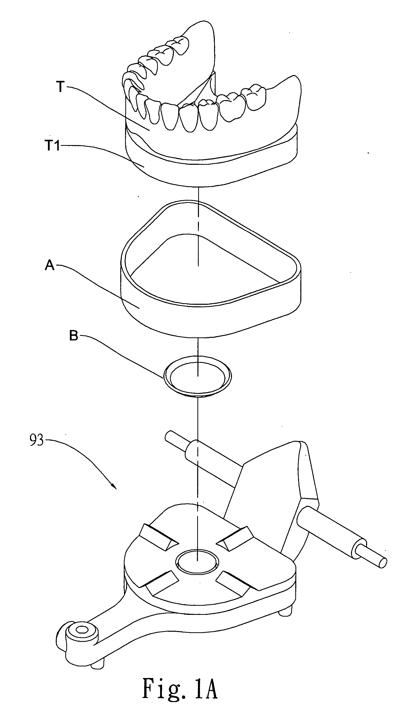 Tooth mold retaining frame