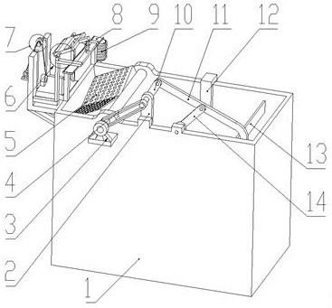 A device for treating dead fish in cages