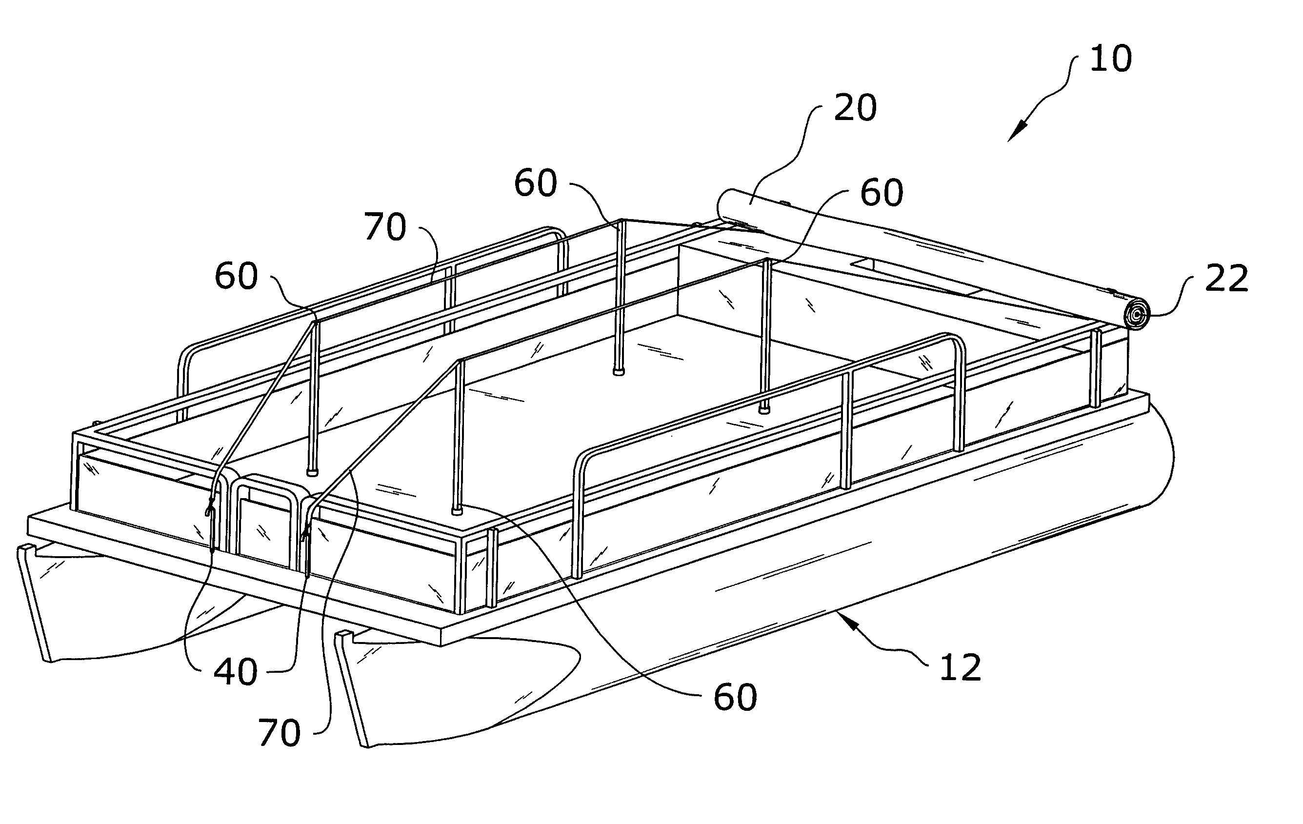 Pontoon tarpaulin system