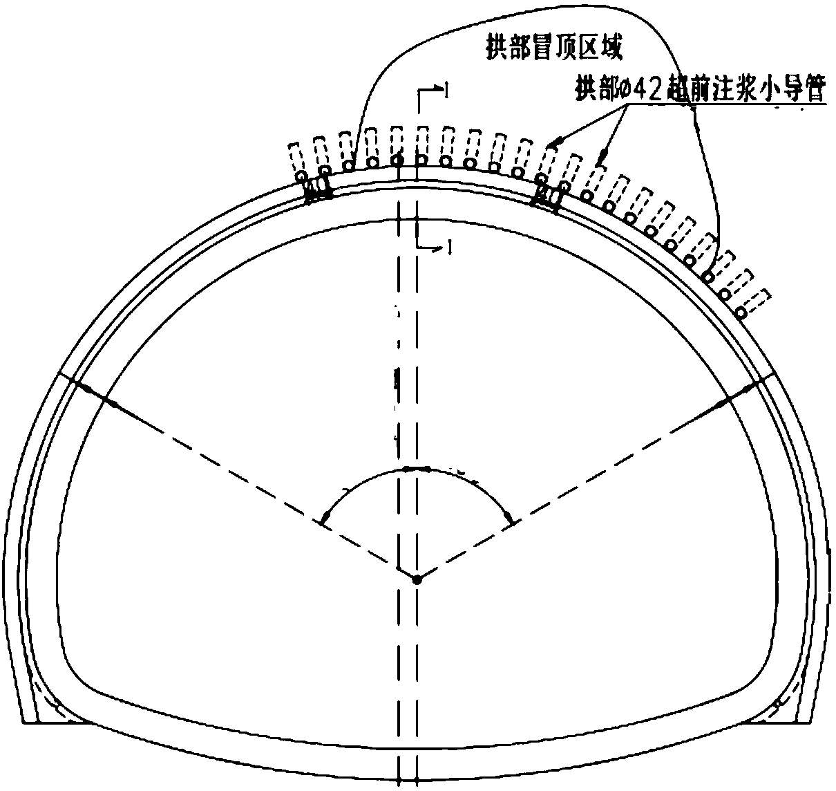 Sandy clay geological tunnel roof collapse treatment method