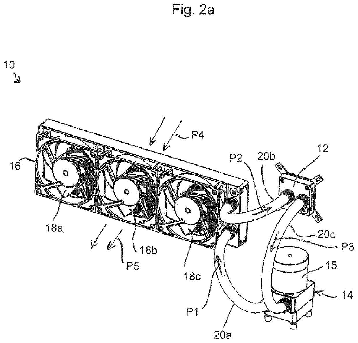 Cooling liquid composition for a liquid cooling system for cooling a heat generating element arranged on a printed circuit board