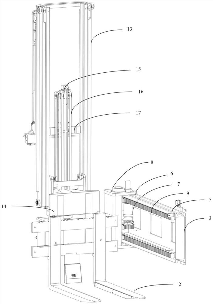 Omni-directional forklift attachment and forklift