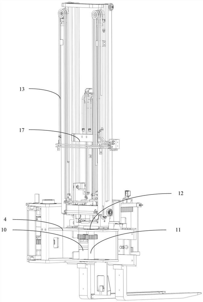 Omni-directional forklift attachment and forklift