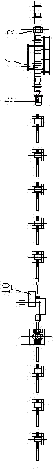 Arrangement and operation method of medium and small-sized steel tandem rolling process accident shear