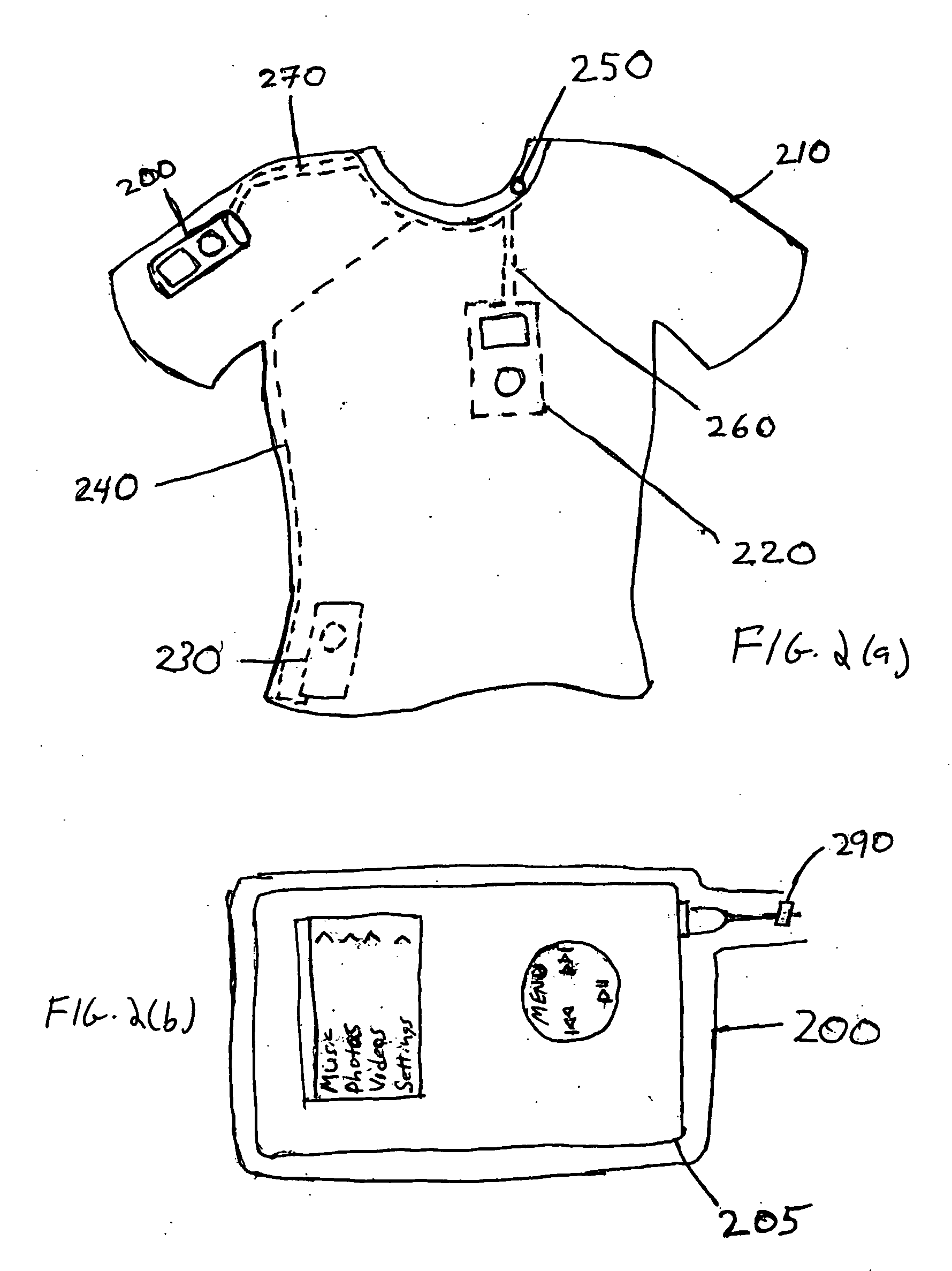 Specialty clothing designed to hold portable electronic devices