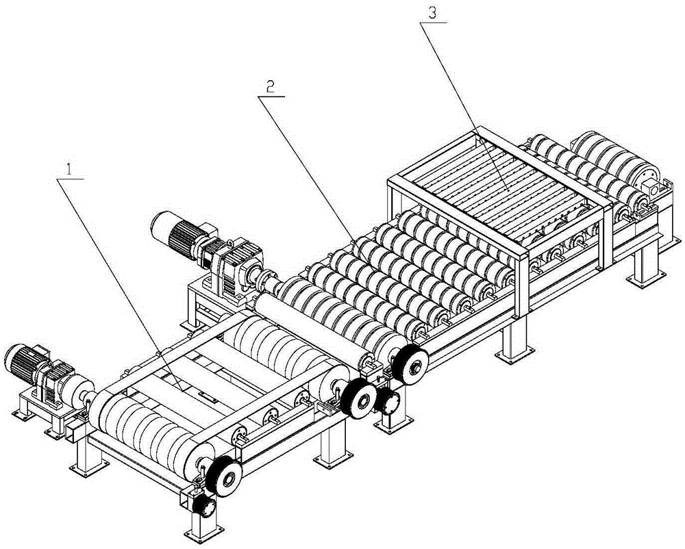 A block cutting feeding conveying mechanism