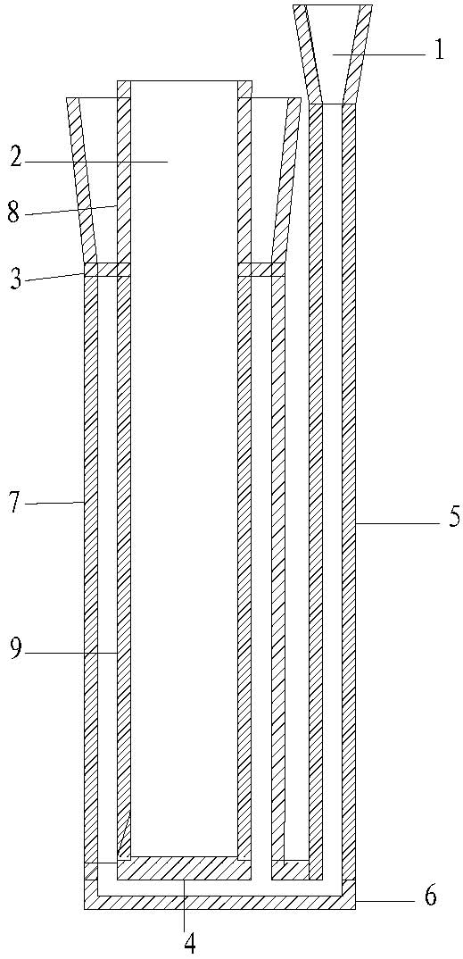 Mould for preparing electric smelting zirconium adamantine spar rotating cylinder brick