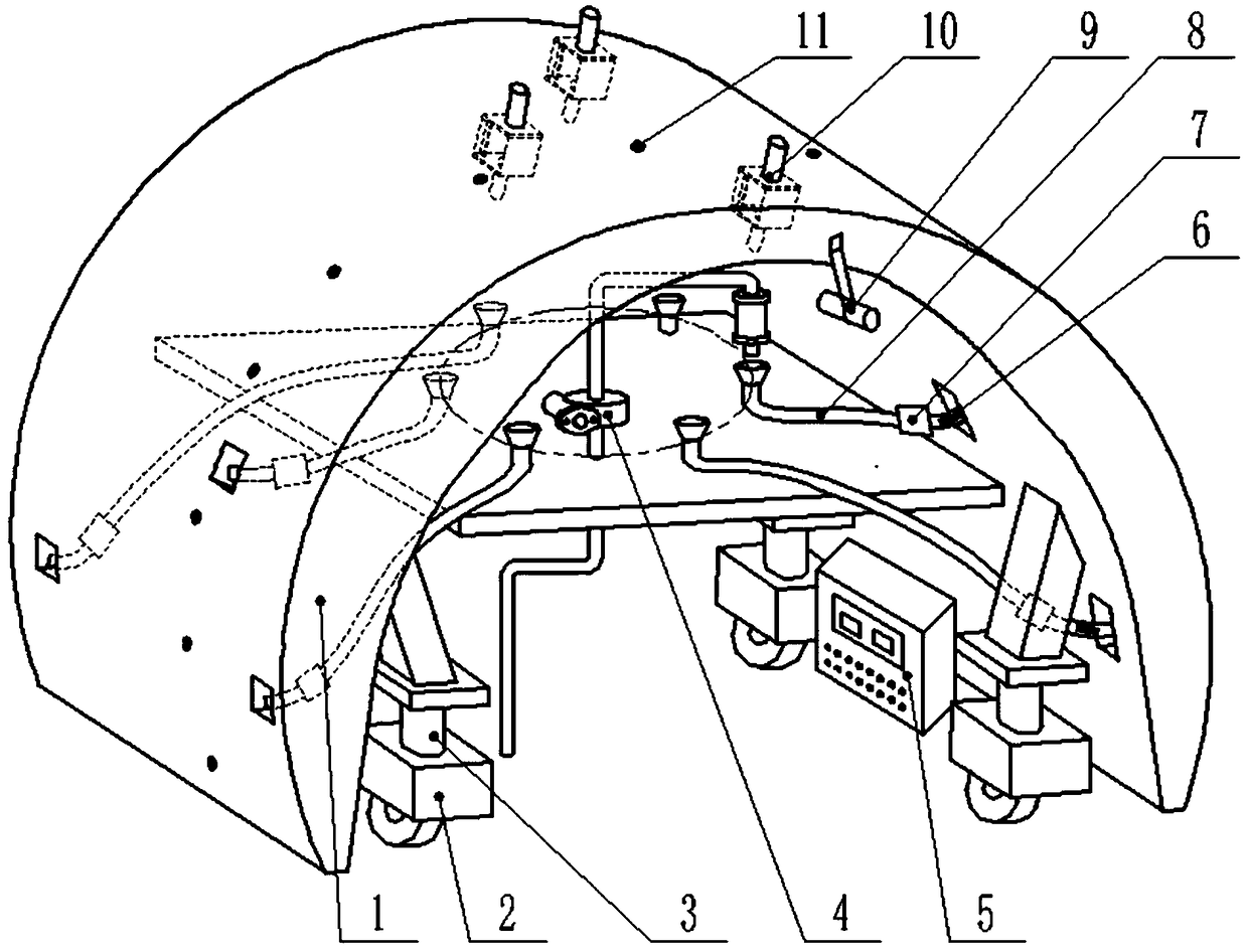 Automation control method for tunnel lining construction