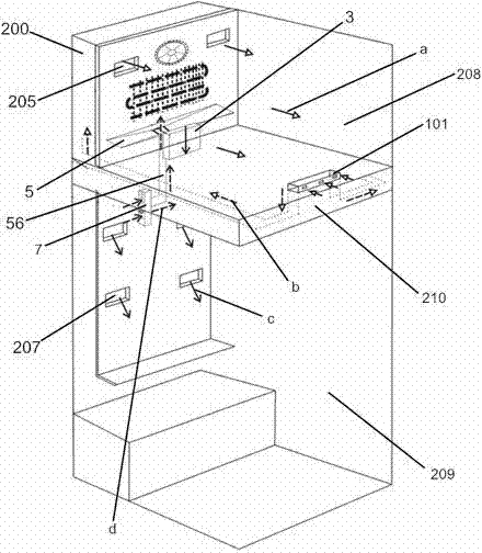 Air duct system for refrigerator