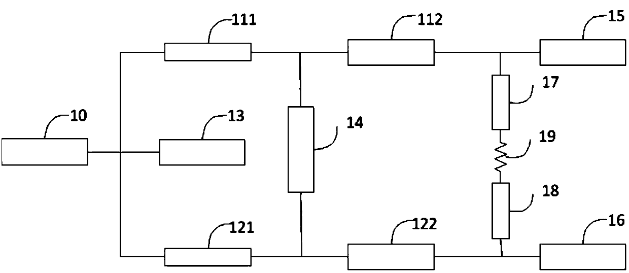 Wilkinson power divider with harmonic suppression function