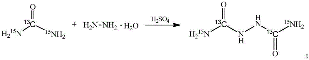 Stable isotope 13C or 15N-labeled biurea synthesis method