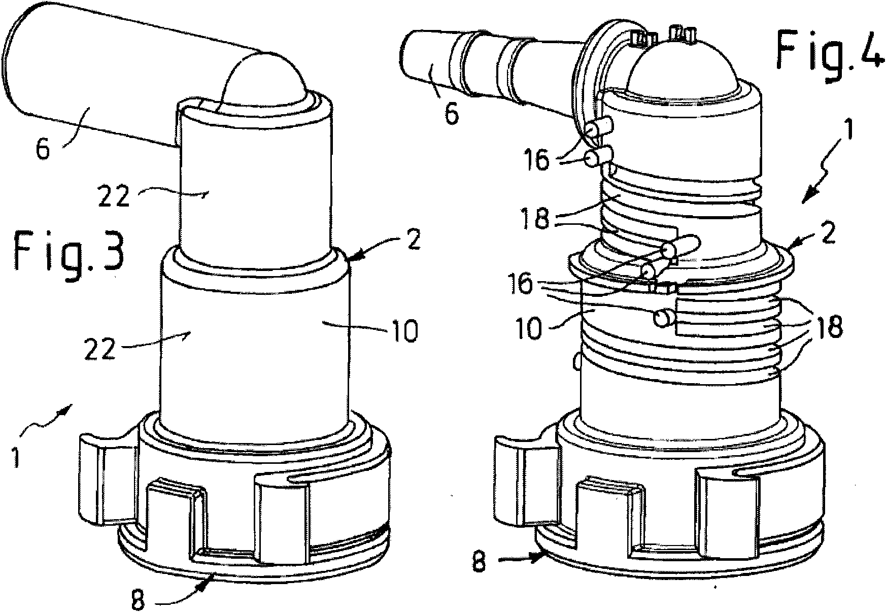 Line connector for media lines