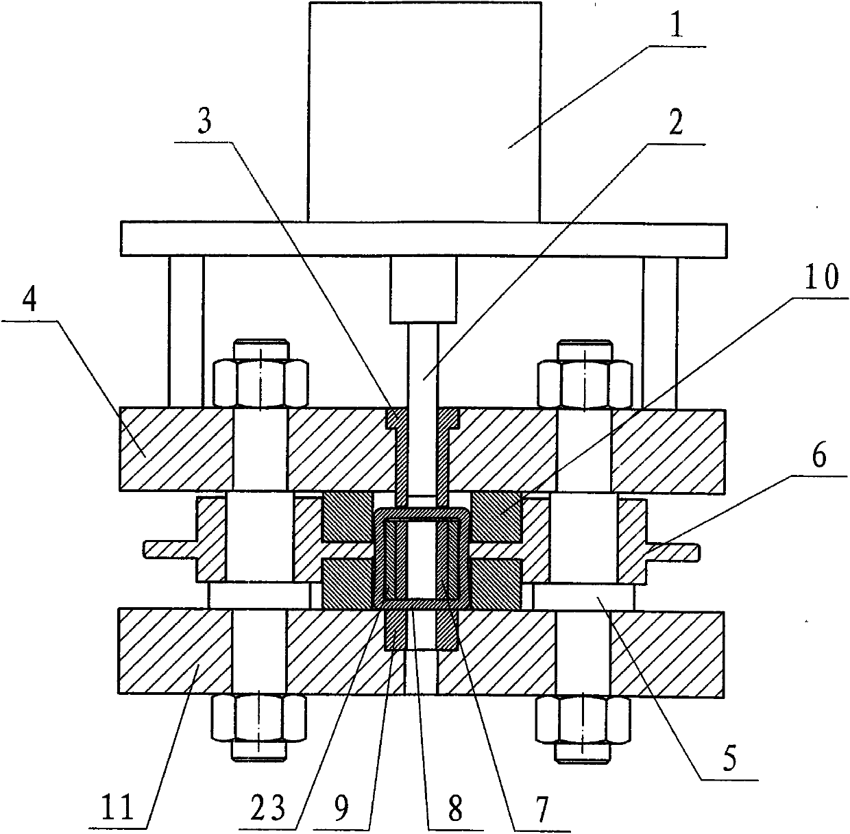 Method and device for punching multiple holes on square tube, and aerator manufactured therefor