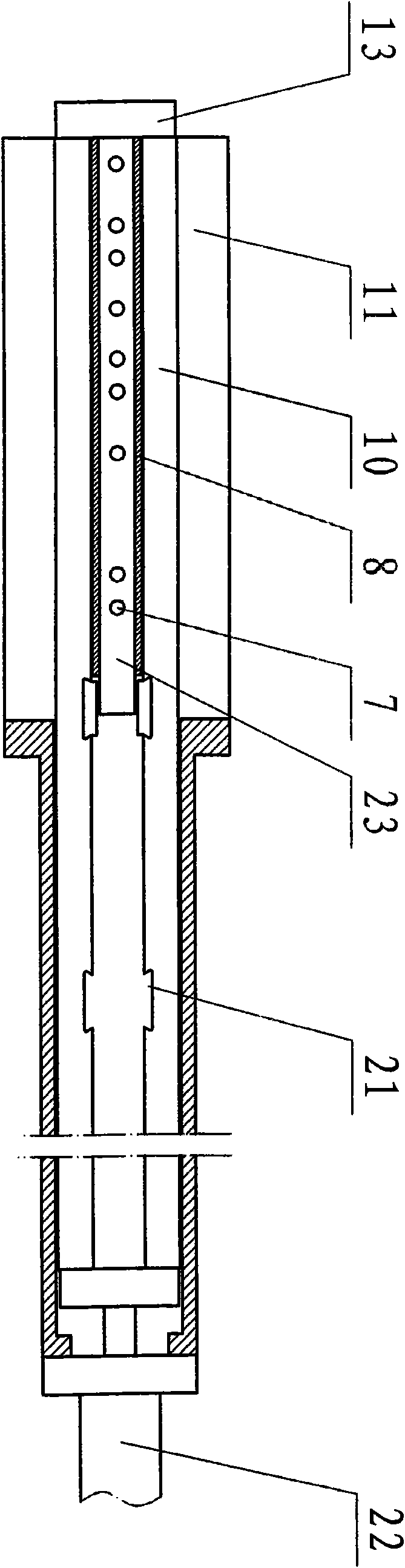 Method and device for punching multiple holes on square tube, and aerator manufactured therefor