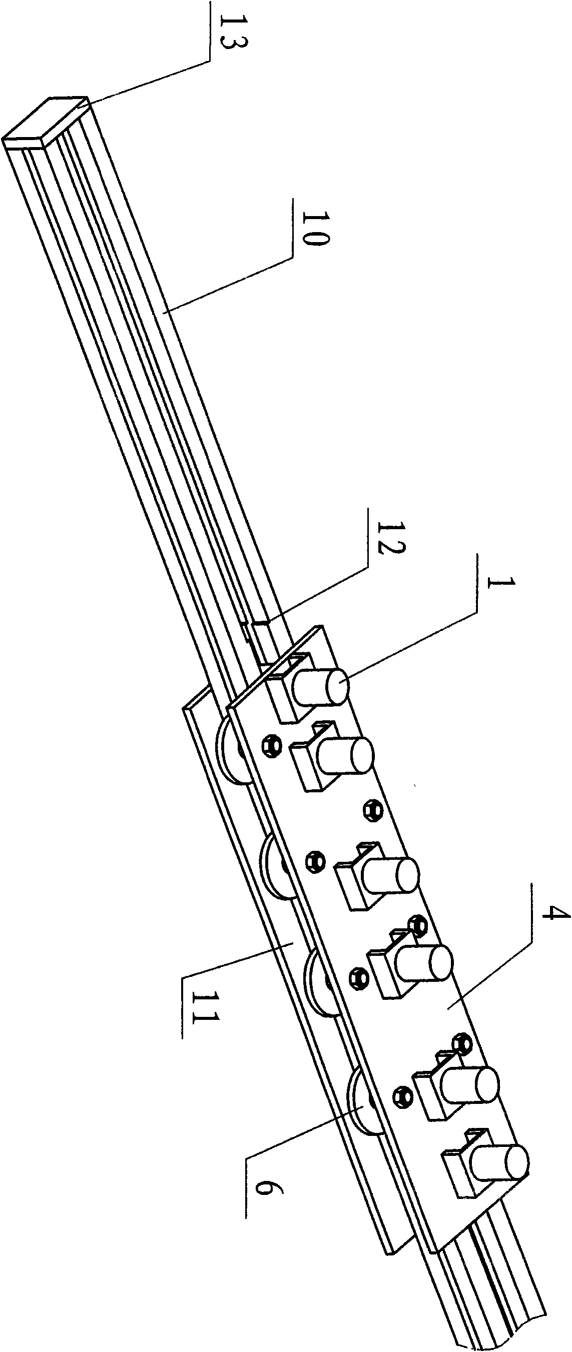 Method and device for punching multiple holes on square tube, and aerator manufactured therefor