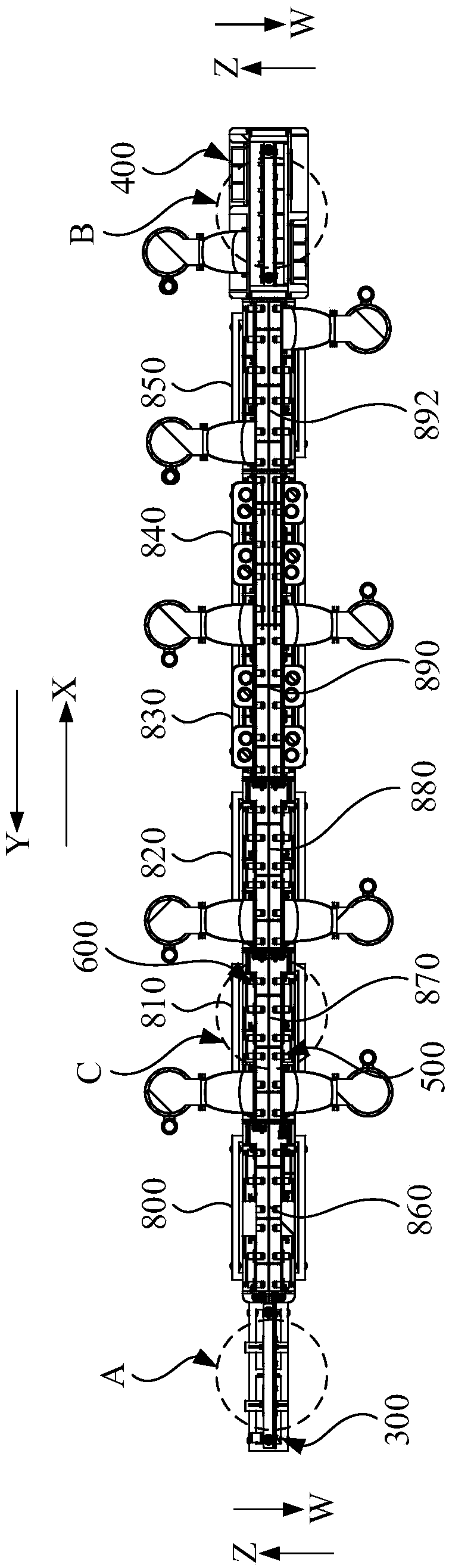 Vacuum film coating device