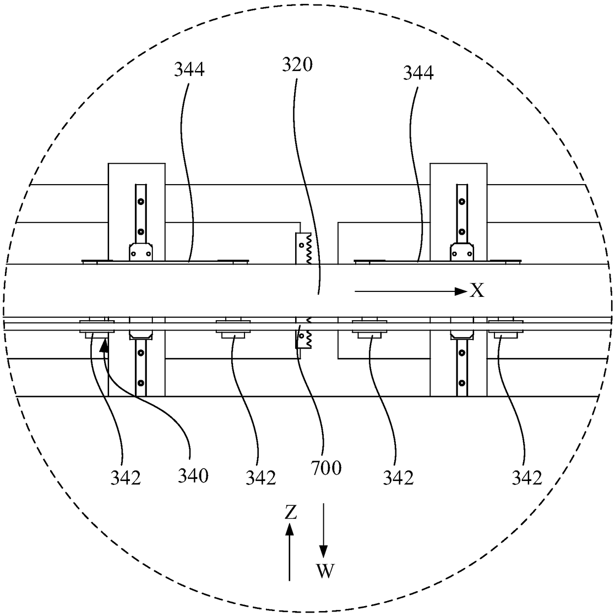 Vacuum film coating device