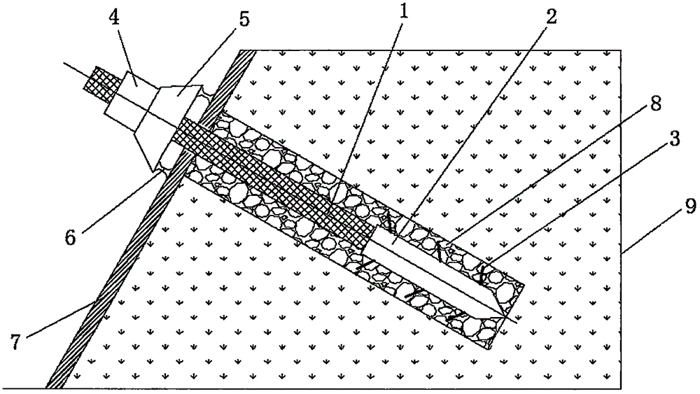 Geotechnical slope reinforcing device