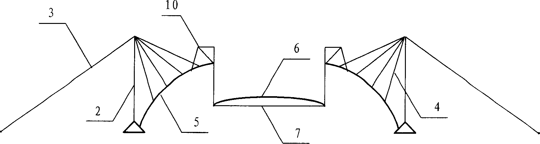 Installing and closure method of steel arched bridge arch rib large segment and lifting system