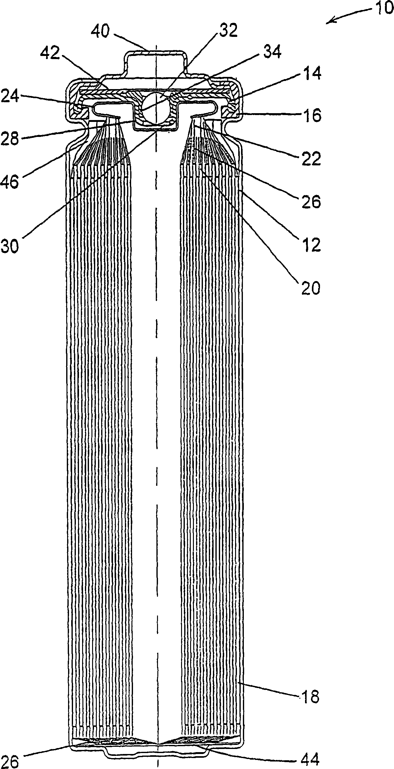 High discharge capacity lithium battery