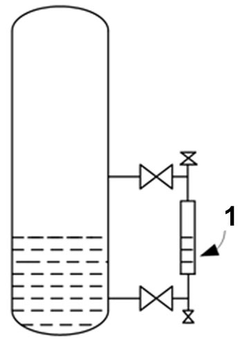 Measured medium flowing type anti-freezing liquidometer device