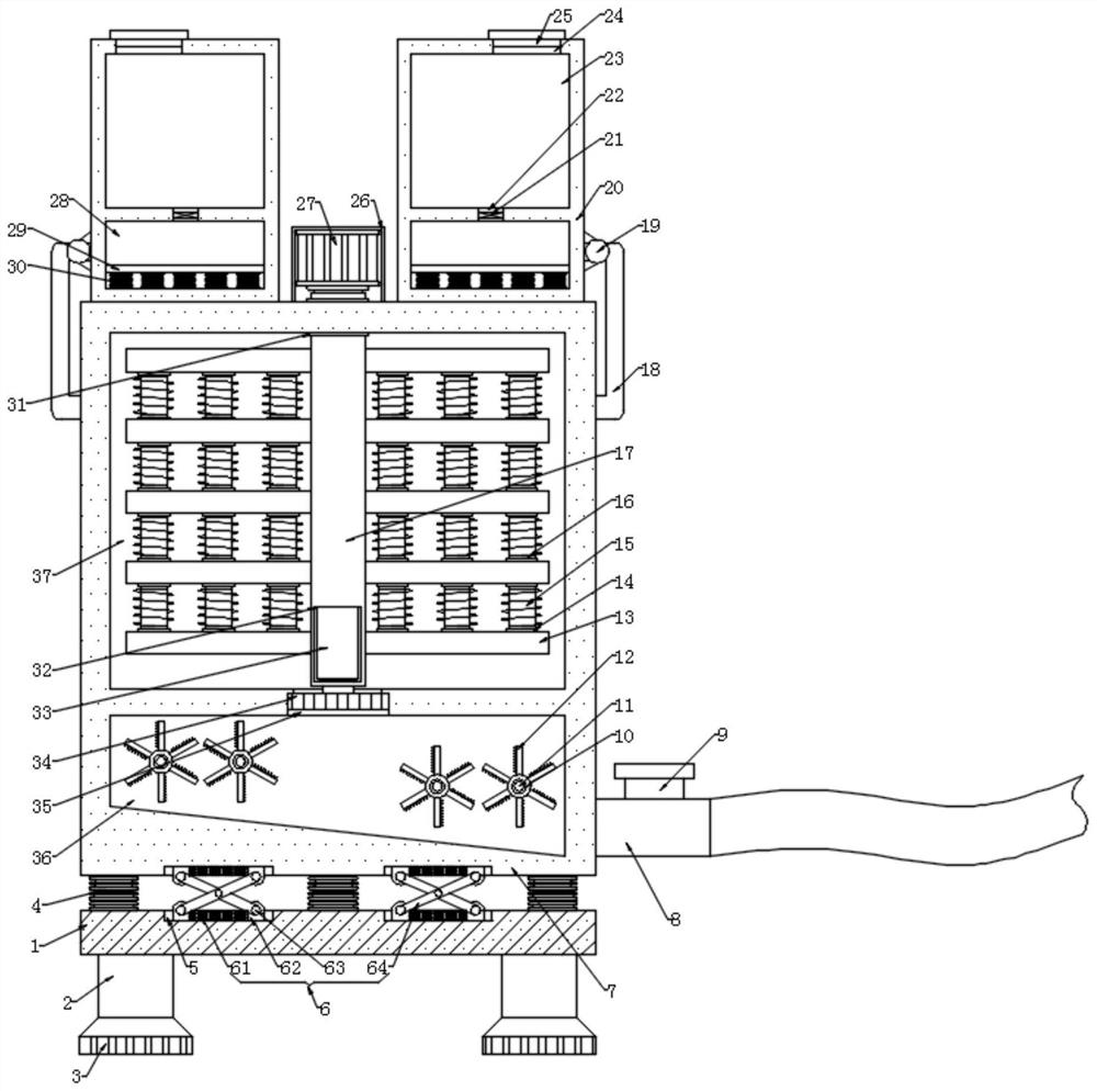 Batching device for plastic processing machine