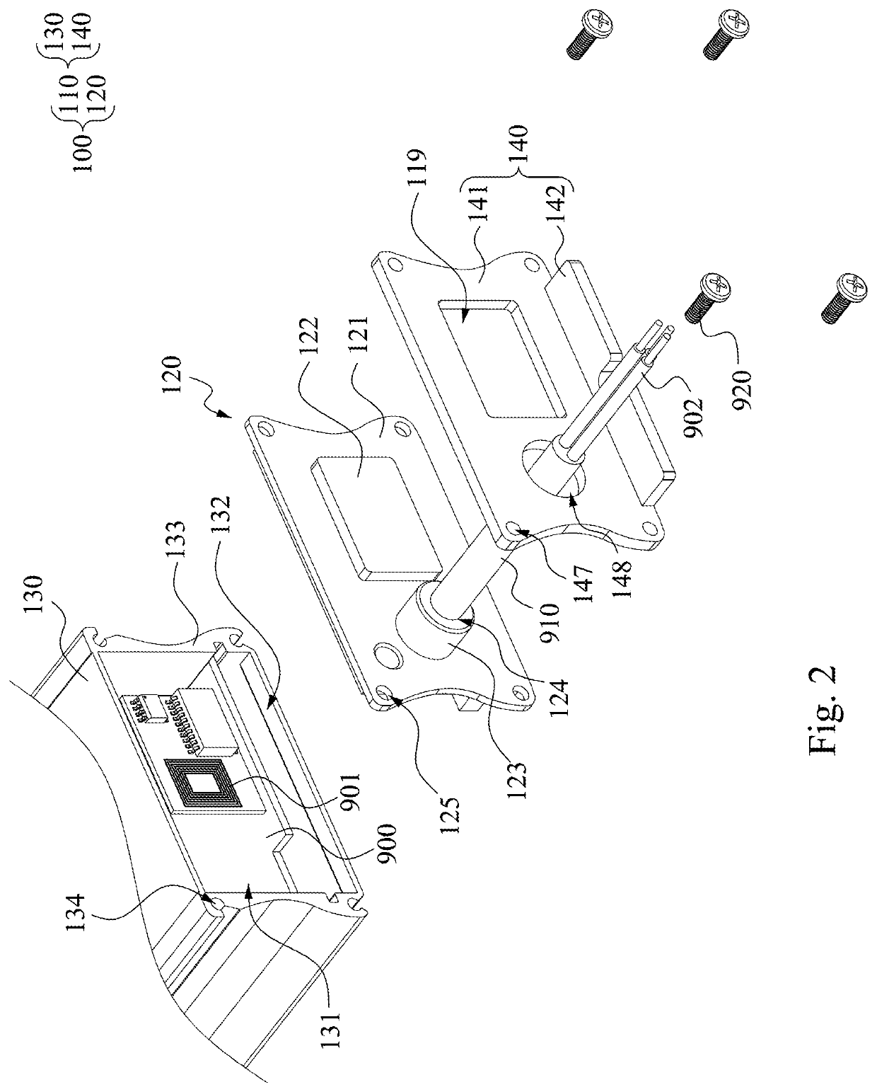 Waterproof casing of outdoor wireless electronic device