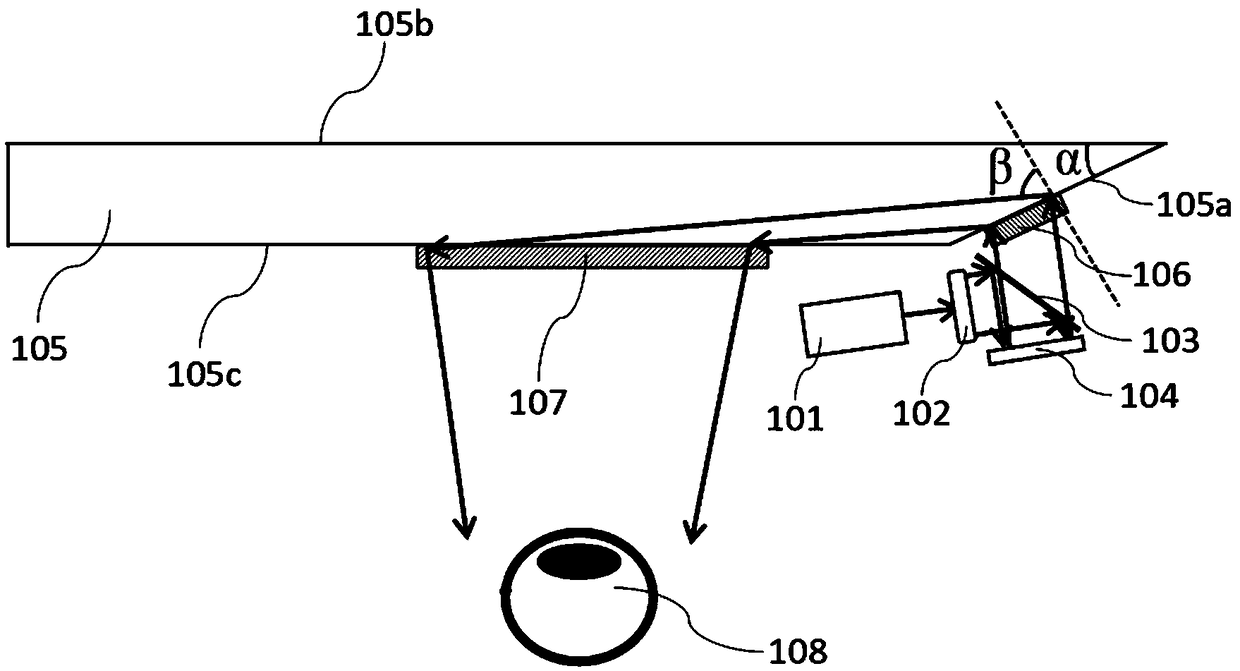 Near-eye display device based on diffractive optical elements