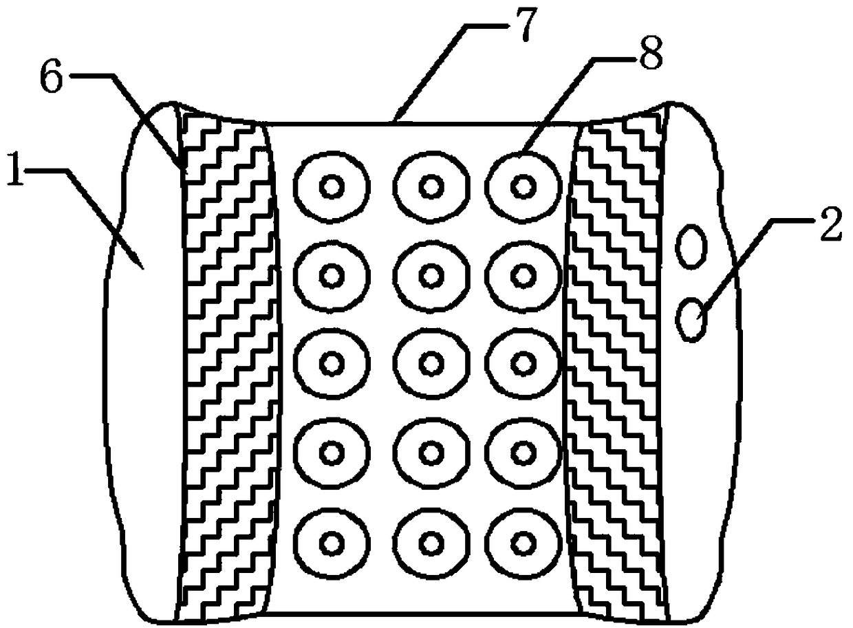 Dot matrix type massage lumbar pad with intelligent adjustment function