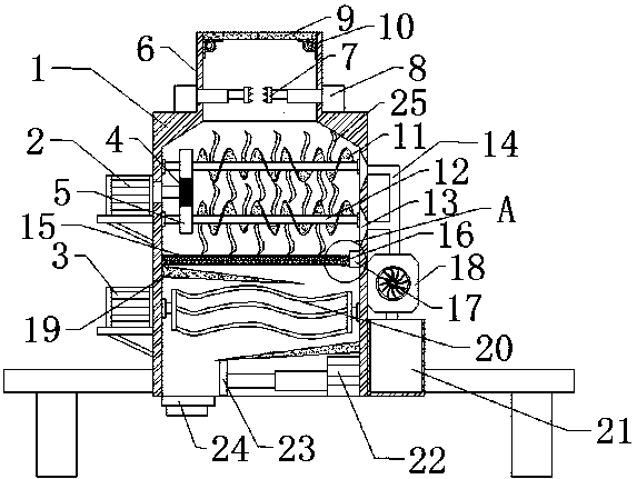 Circuit board recycling treatment device