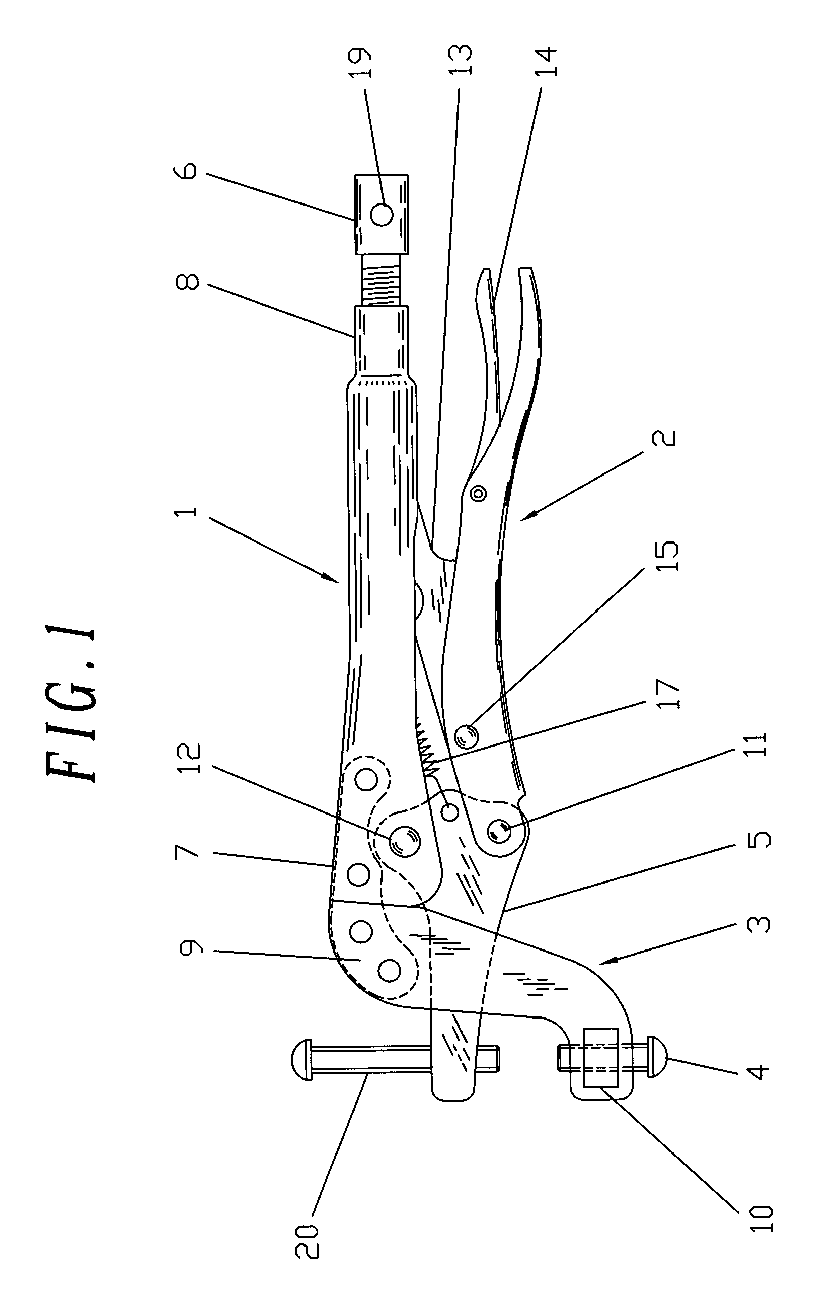 Expander locking plier