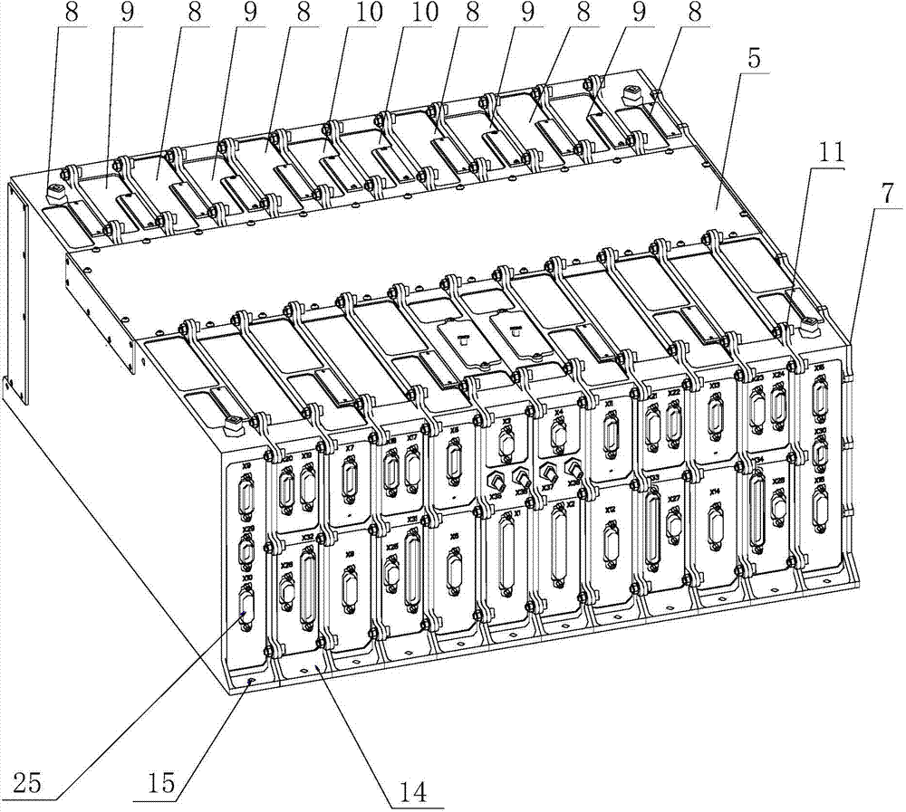 Satellite-borne high-power power conditioning unit platform of extensible structure