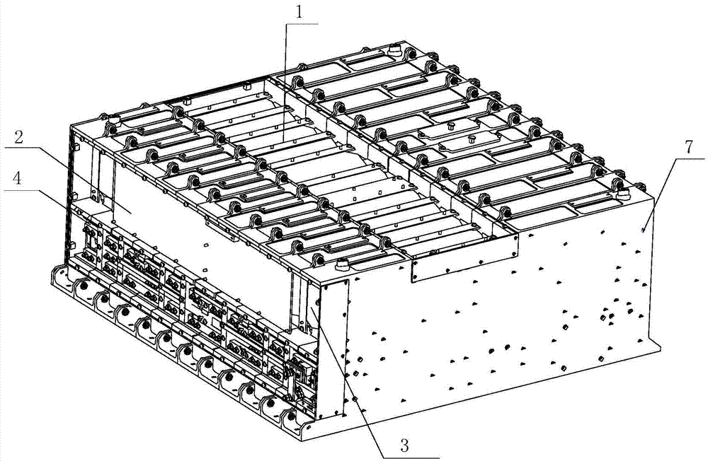 Satellite-borne high-power power conditioning unit platform of extensible structure