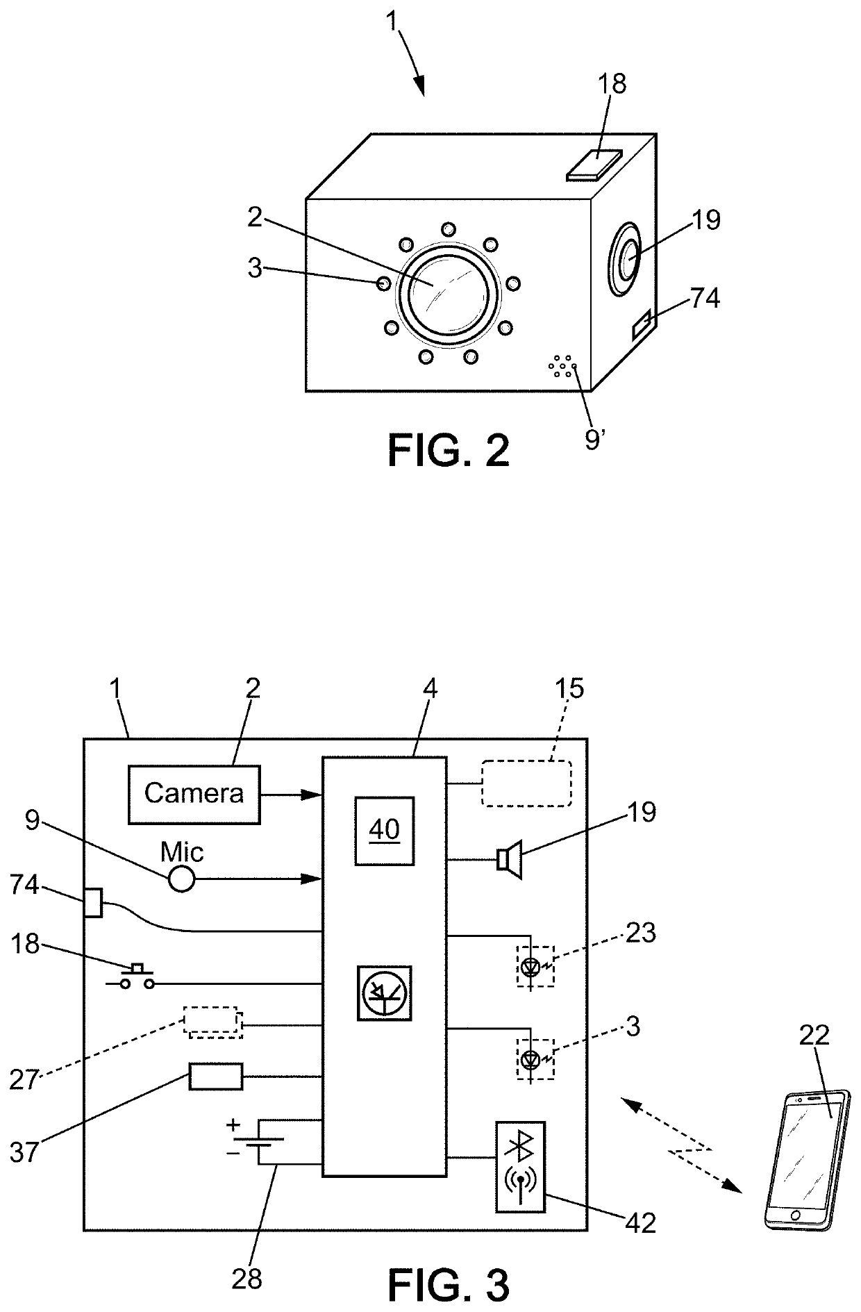 Method and device for monitoring a baby for interaction