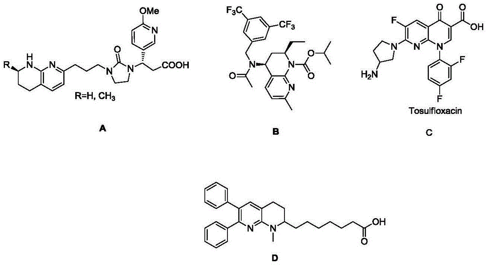 Preparation method of tetrahydro 1, 8-naphthyridine compound and chiral product prepared by adopting preparation method