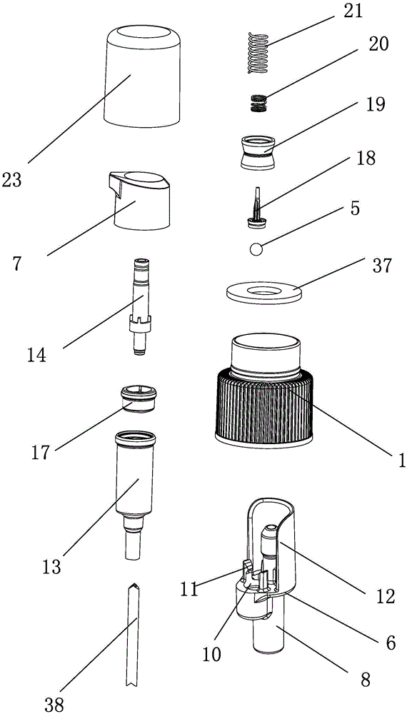 Universal lotion pump with outside mounted spring