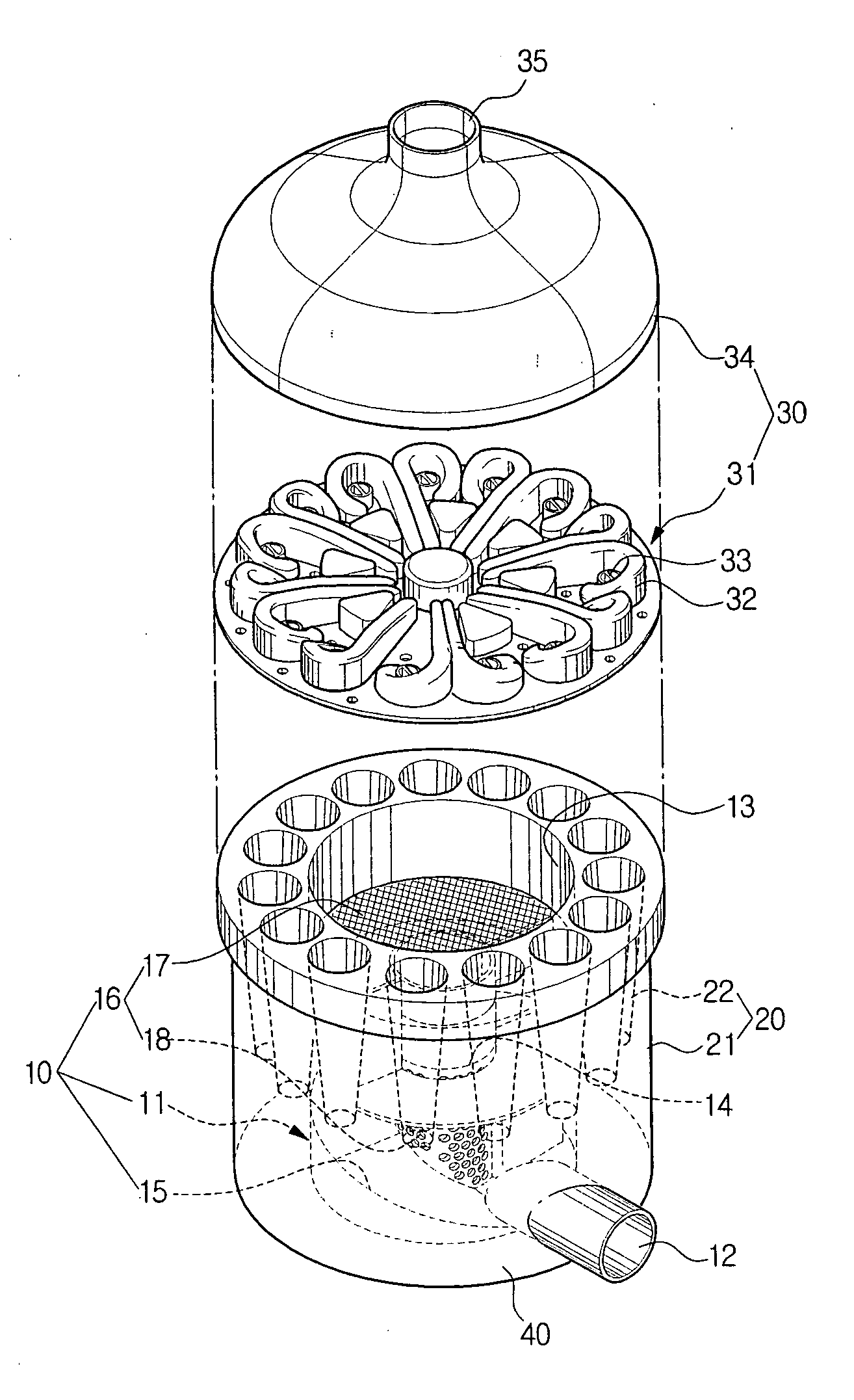 Dust-separating apparatus for vacuum cleaner