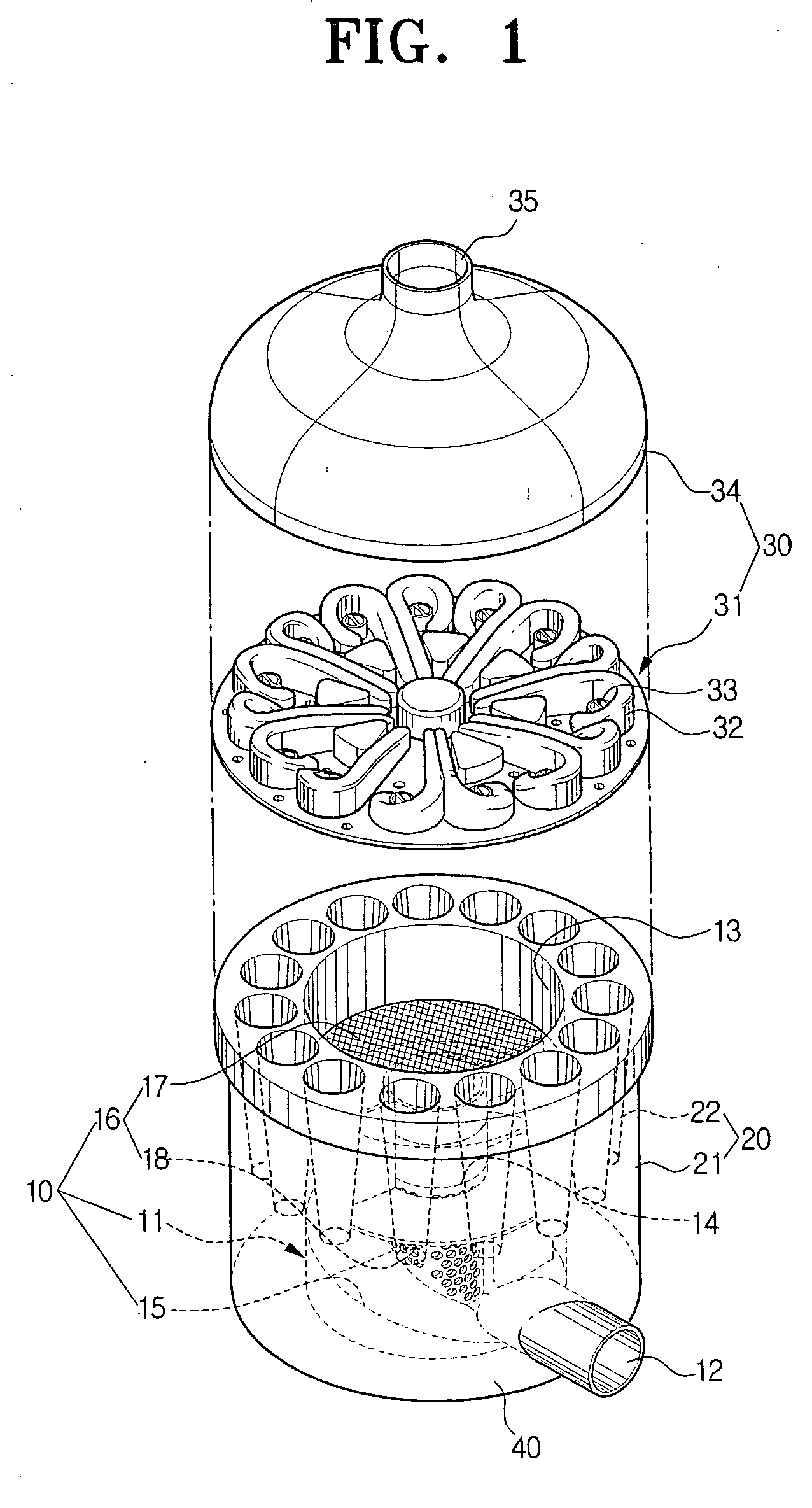 Dust-separating apparatus for vacuum cleaner