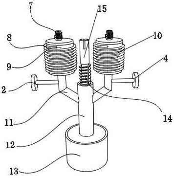 Raw material mixing device for glass manufacturing