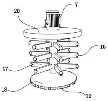 Raw material mixing device for glass manufacturing