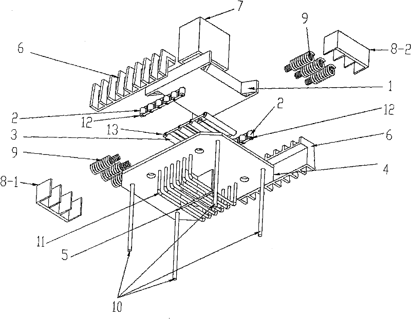 Thrust spring support for limiting rolling and slipping of rolling shaft