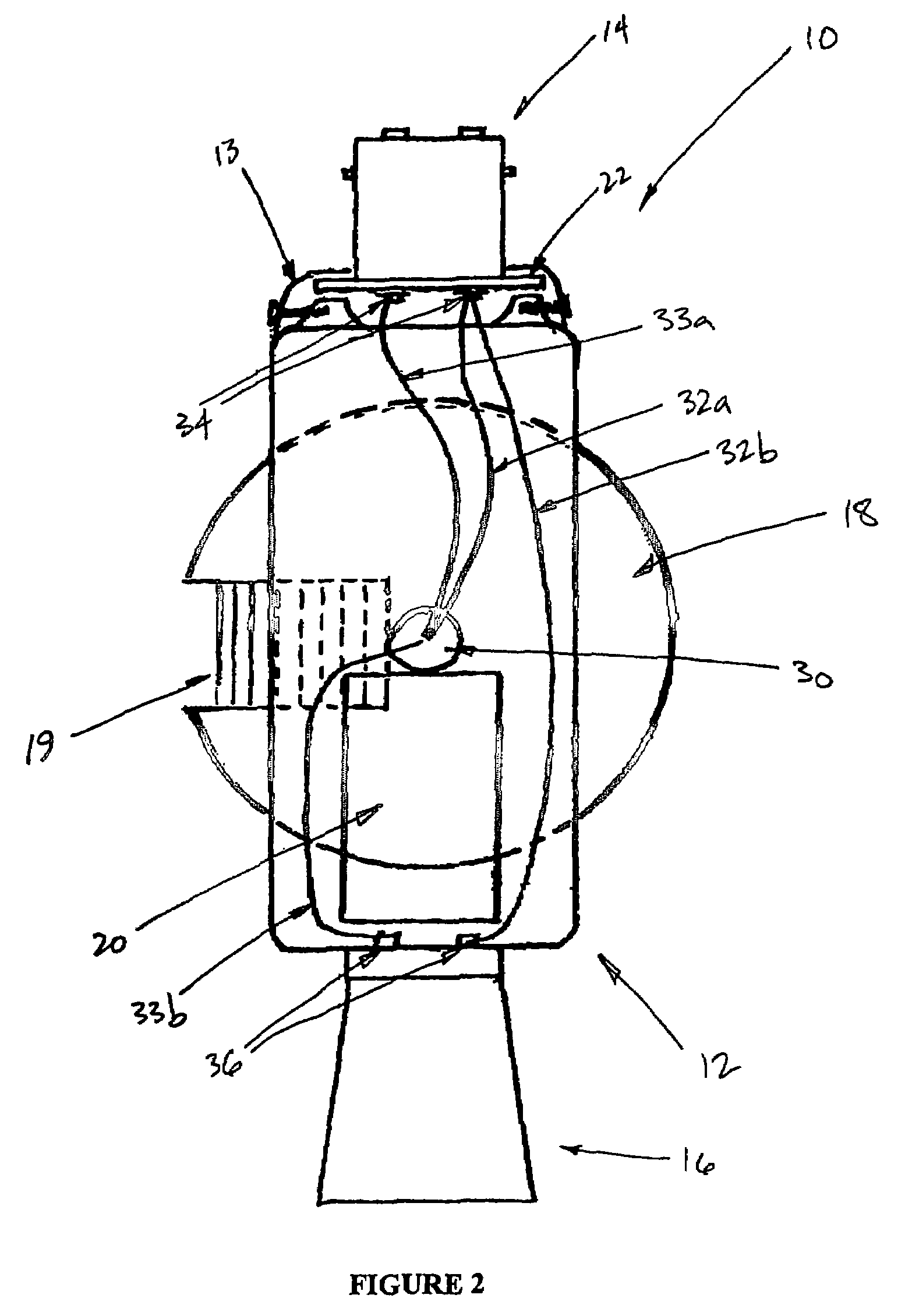 Adaptor with gimbal mounted sensor