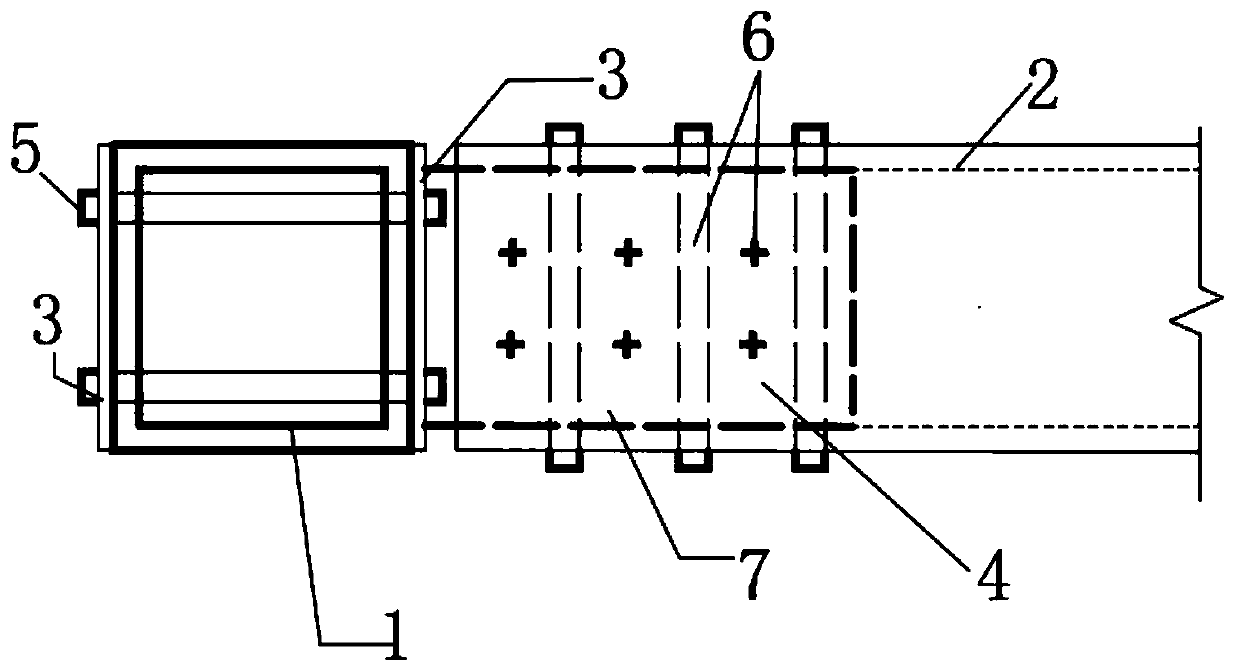 High-ductility FRP beam column joint connected through sleeve