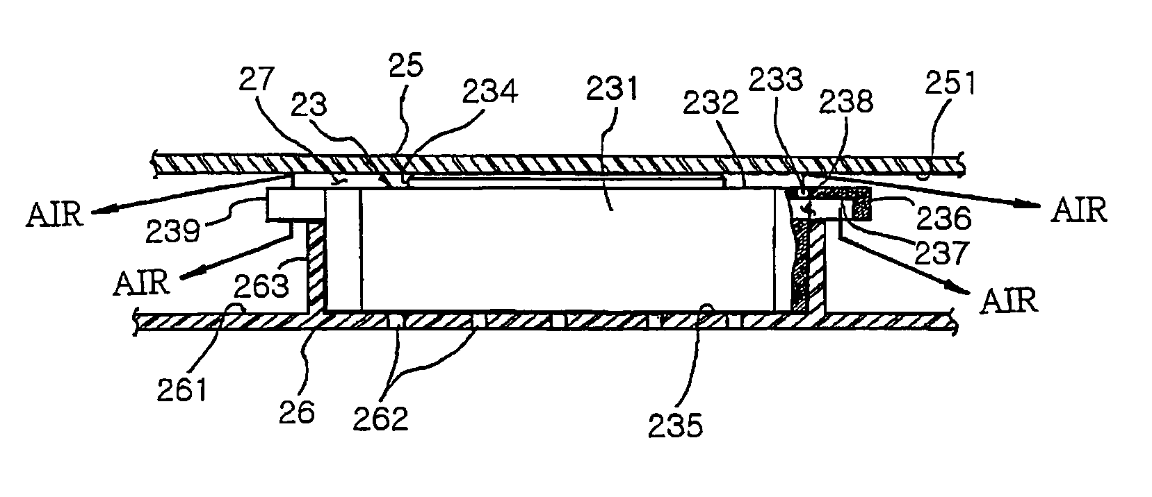 Speaker with auxiliary air hole