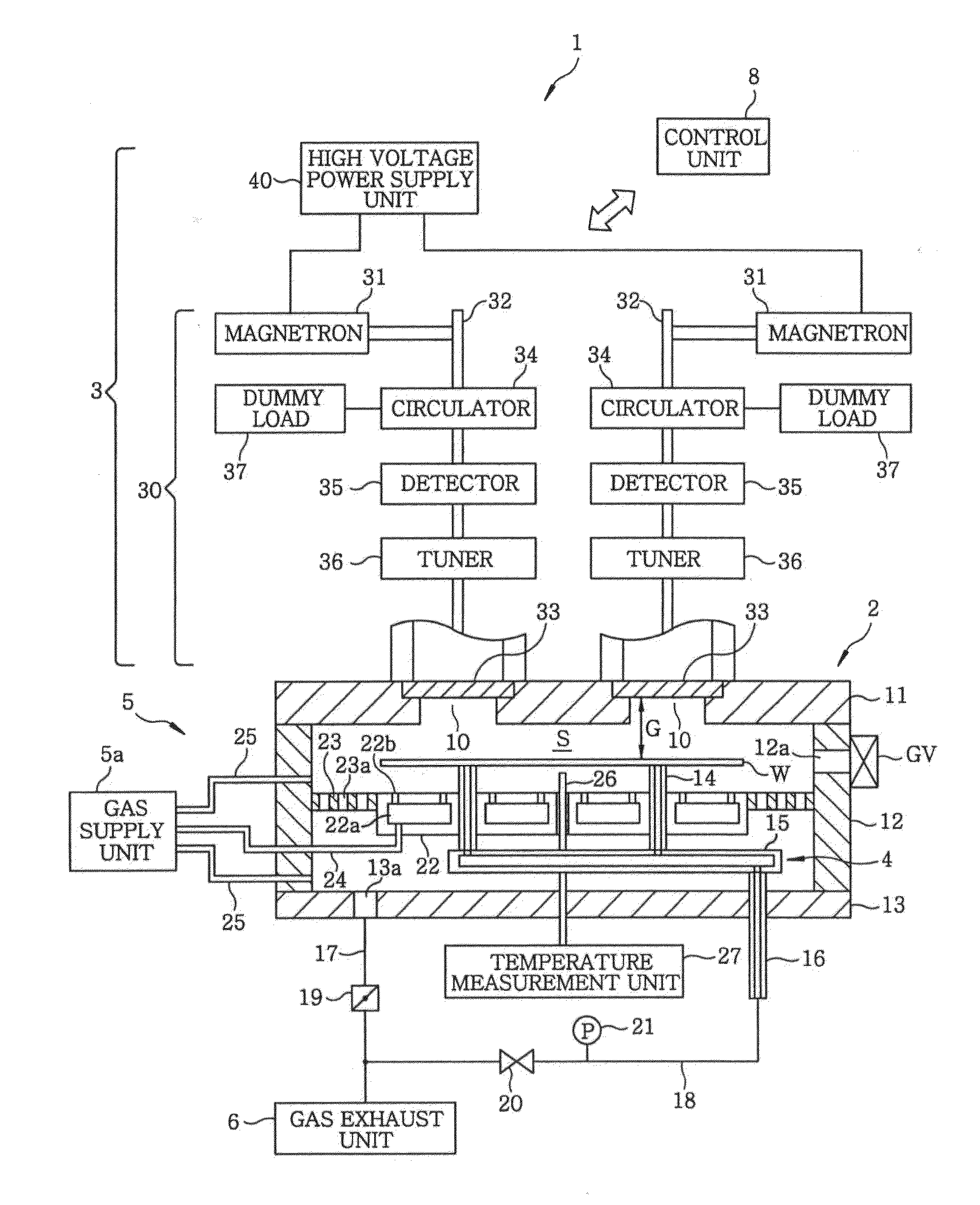 Microwave heating apparatus and processing method